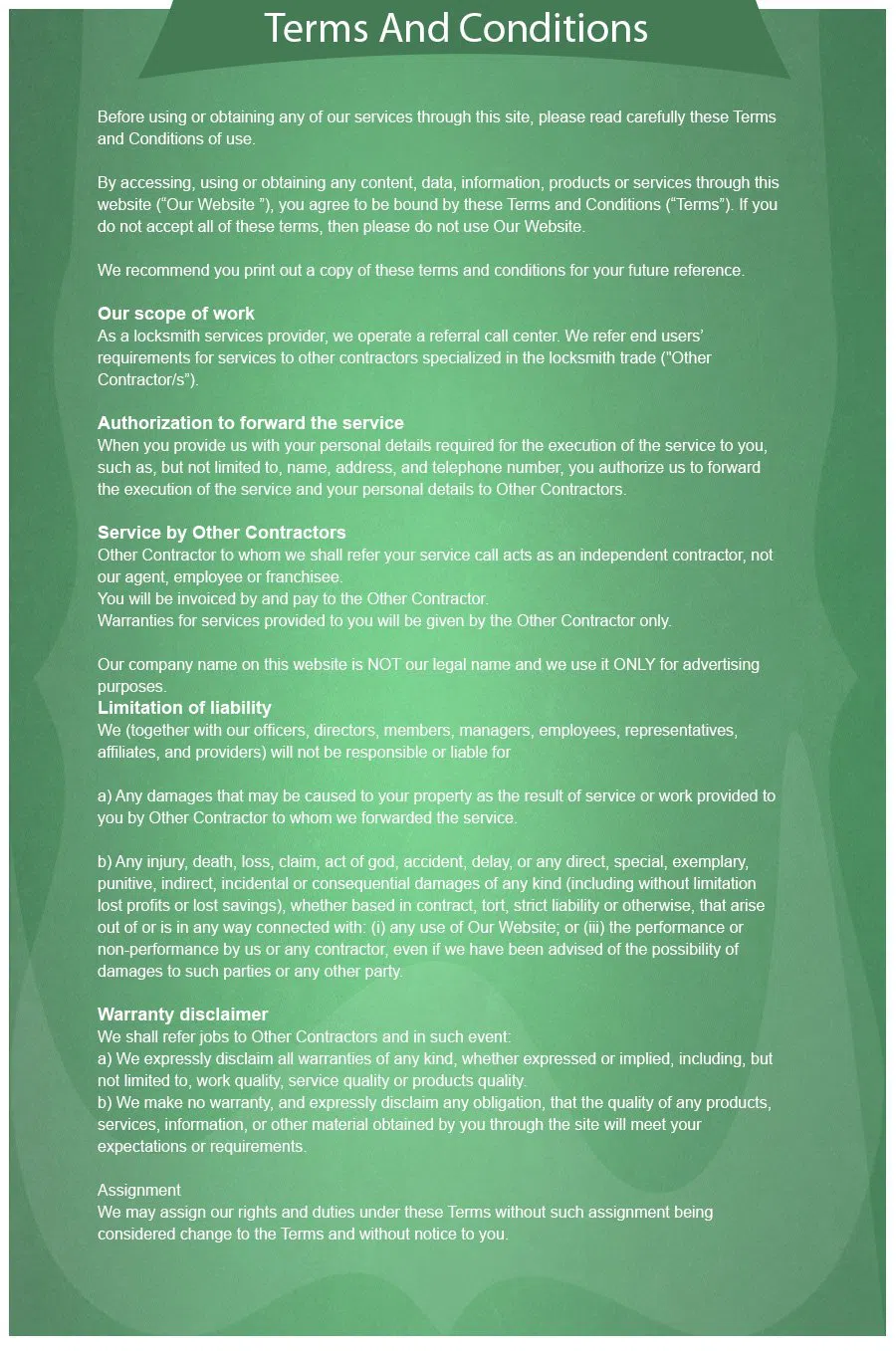 Baldwin Locksmith Store Tucson, AZ 520-226-3830 - terms-and-condition-68-16mod